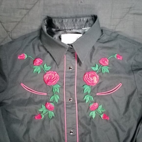 Roper Other - Vintage Roper Roses Embroidered Western Button Shirt